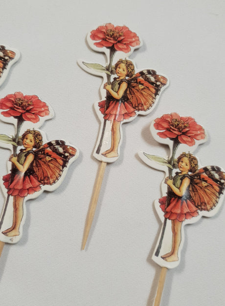 Flower Fairy Double Sided Cupcake Topper Set - 5001