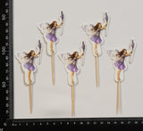 Flower Fairy Double Sided Cupcake Topper Set - 5002