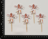 Flower Fairy Double Sided Cupcake Topper Set - 5004