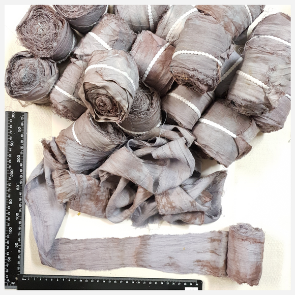 Reclaimed Sari Cotton Ribbon - Flat Rolls - 5004