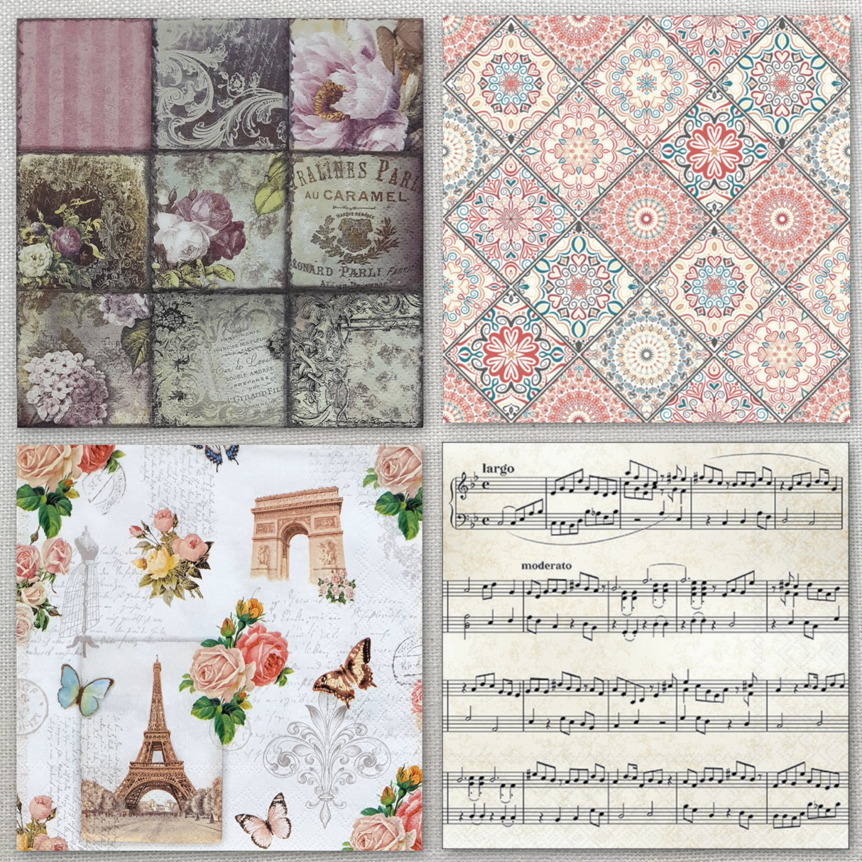 Decoupage Napkins - Set of 4 - (DN-5029)