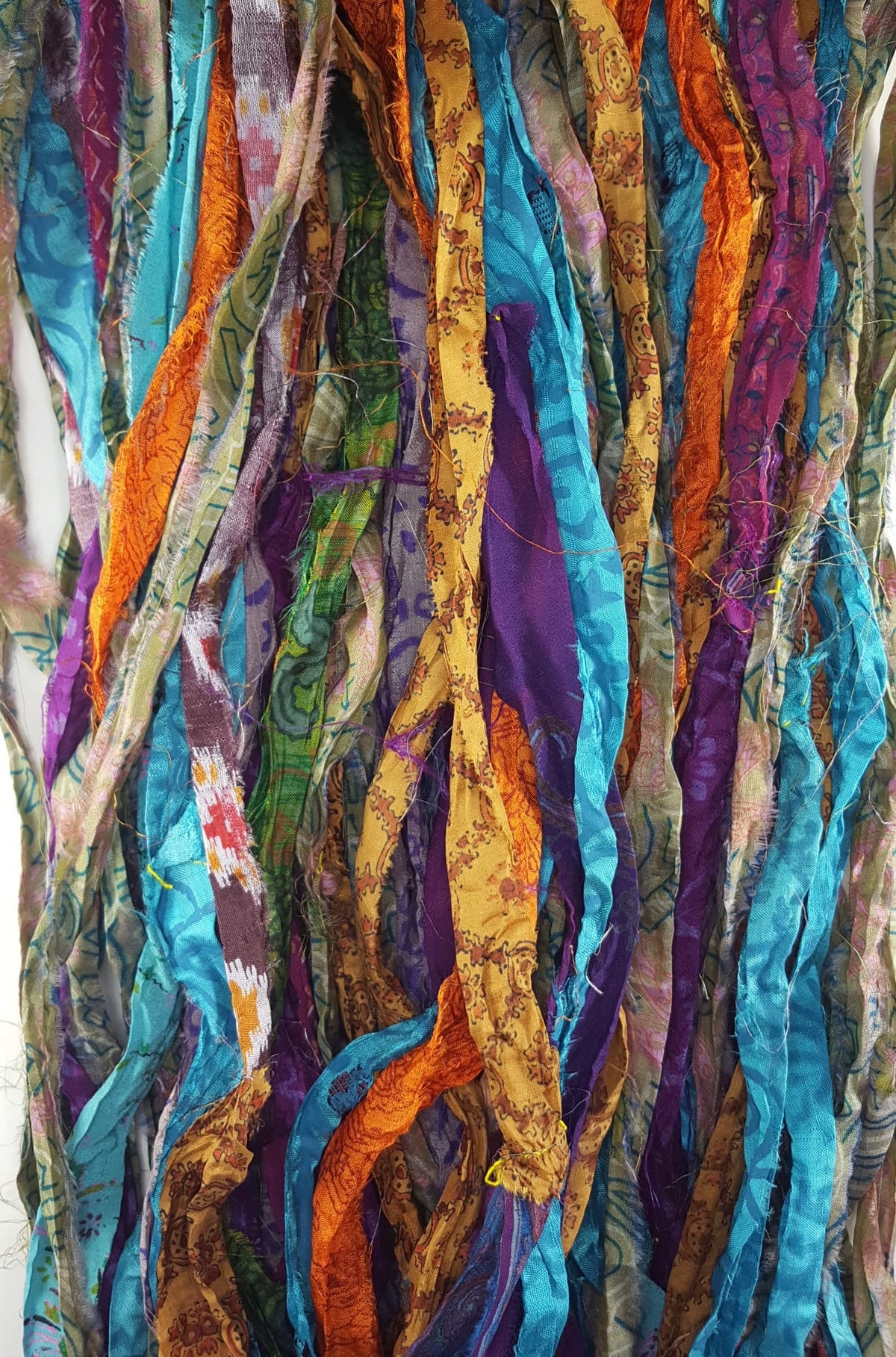 Reclaimed Sari Silk Ribbon - Printed Ribbons - Picked at Random