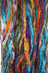 Reclaimed Sari Silk Ribbon - Printed Ribbons - Picked at Random