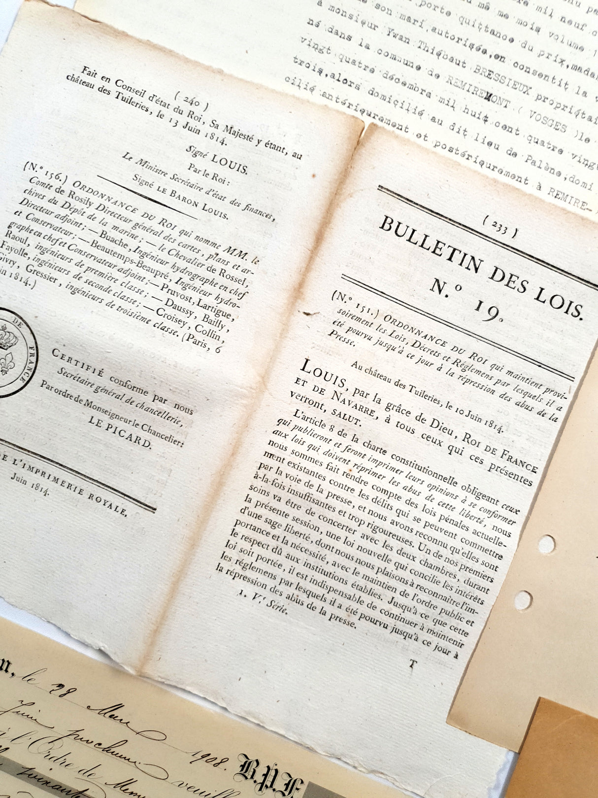 Authentic Antique French Ephemera Bundle - 7001 - Picked at Random