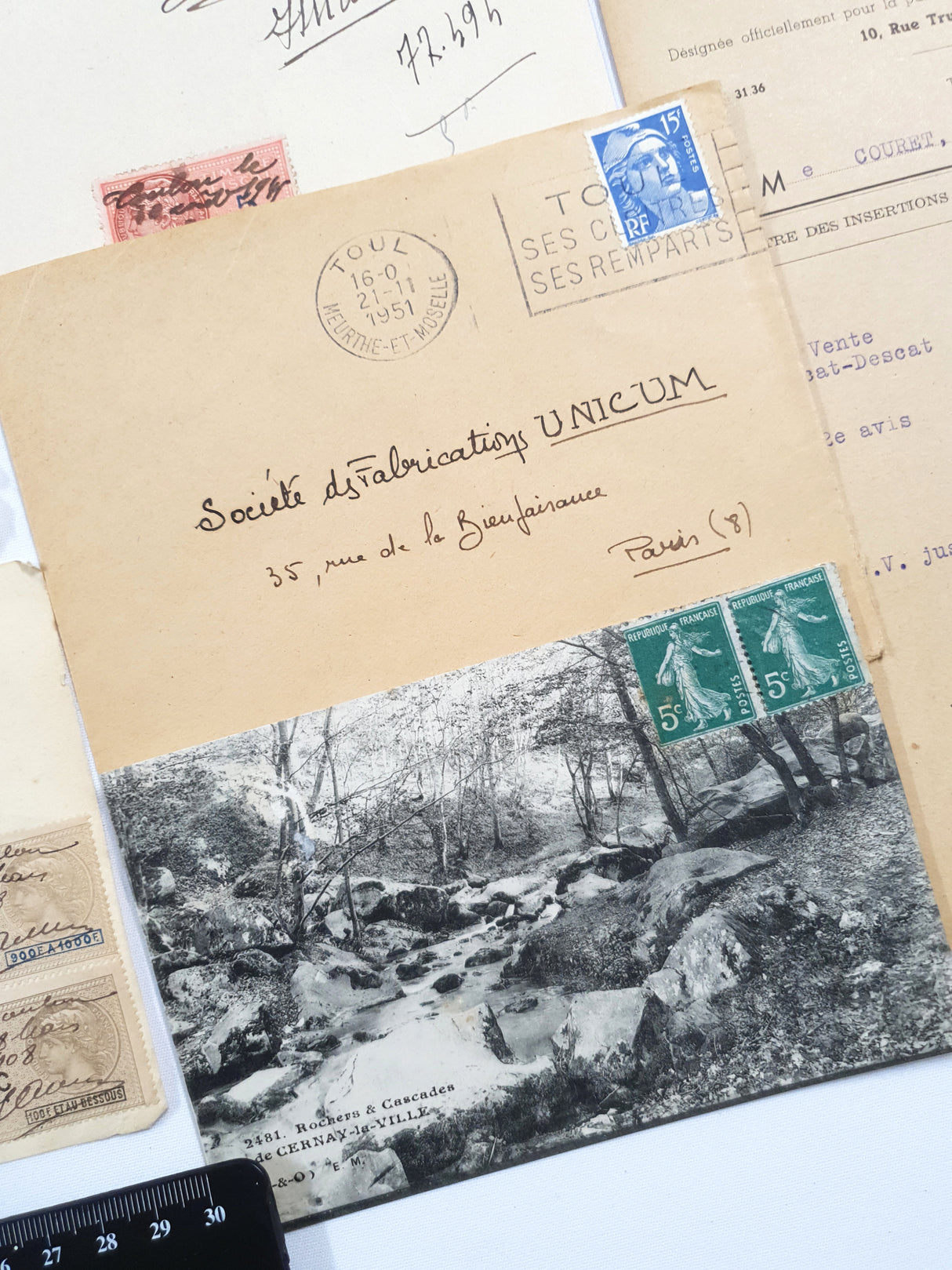 Authentic Antique French Ephemera Bundle - 7001 - Picked at Random