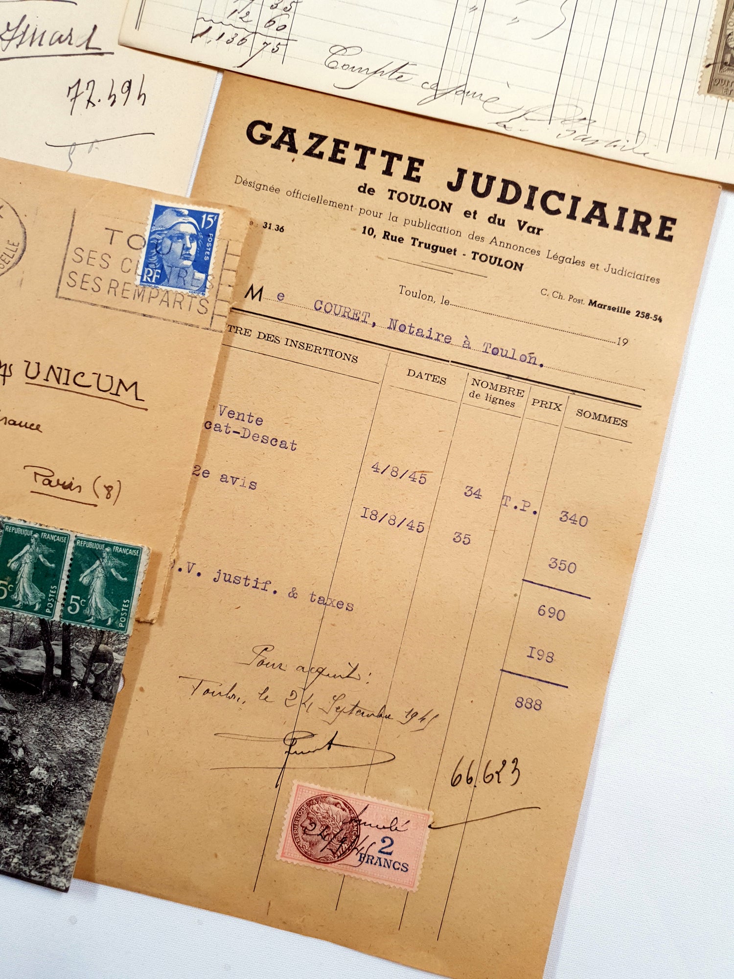 Authentic Antique French Ephemera Bundle - 7001 - Picked at Random