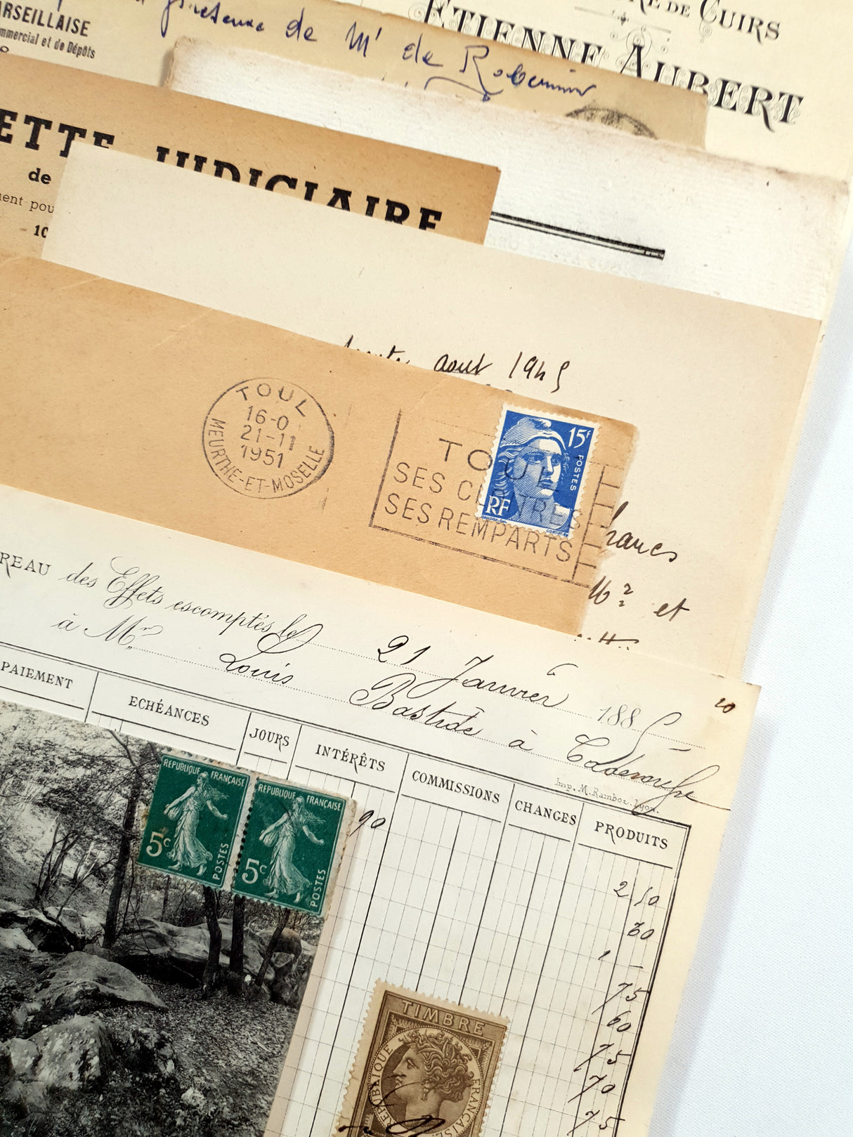 Authentic Antique French Ephemera Bundle - 7001 - Picked at Random