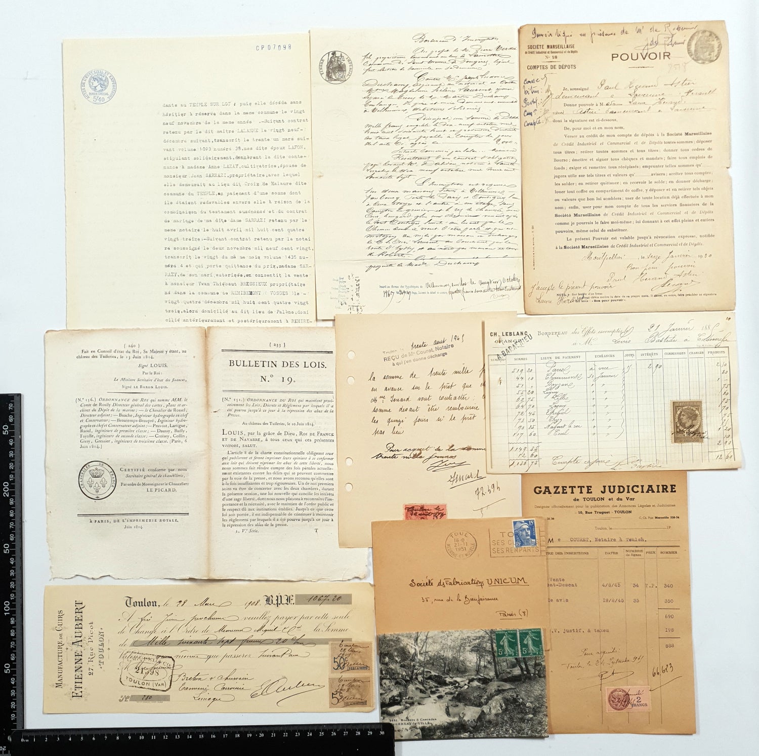 Authentic Antique French Ephemera Bundle - 7001 - Picked at Random