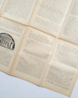 Authentic Antique French Uncut Bookpage - 7002 - Picked at Random