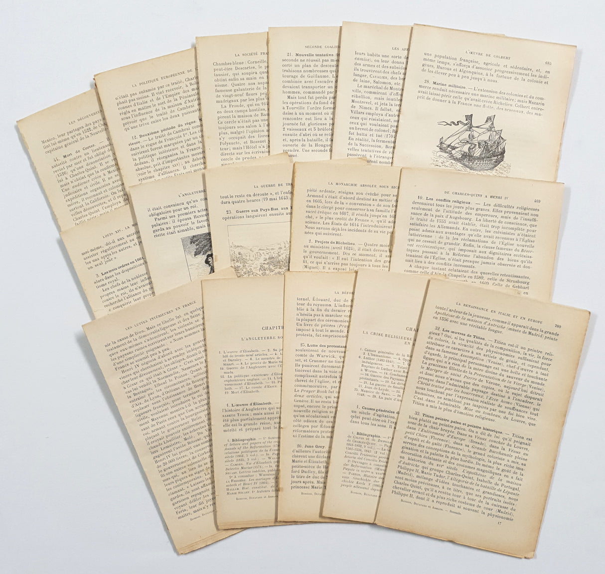 Authentic Antique French Uncut Bookpage - 7002 - Picked at Random