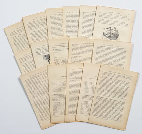 Authentic Antique French Uncut Bookpage - 7002 - Picked at Random