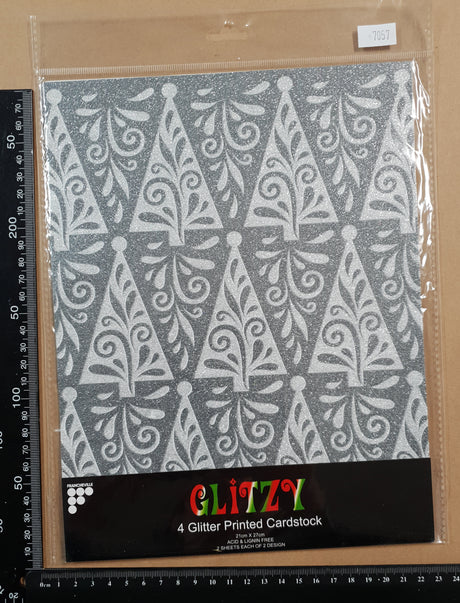 Glitter Printed Cardstock - 21cm x 27cm - 7057