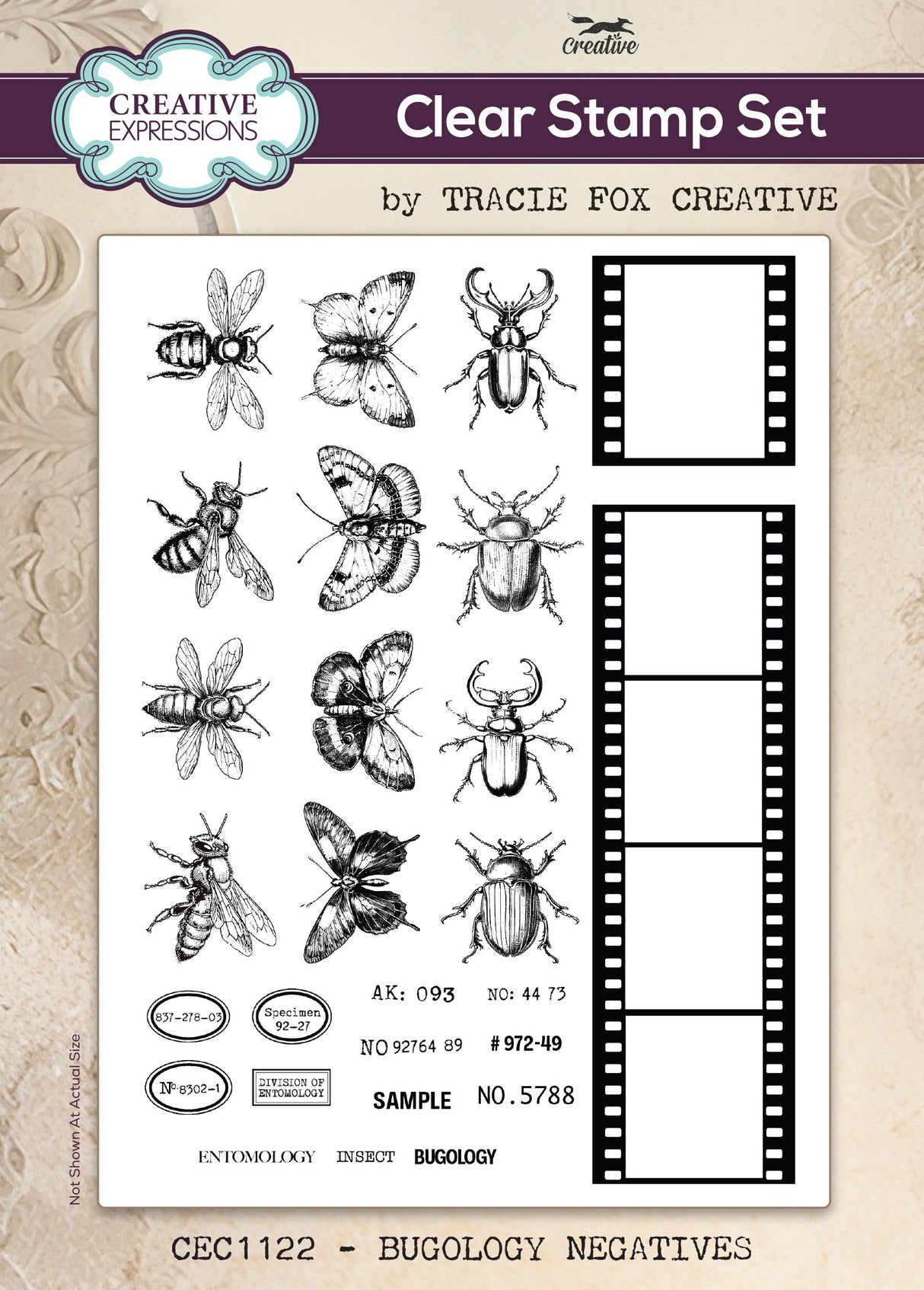 Creative Expressions - Tracie Fox - Bugology Negatives - Clear Stamp Set