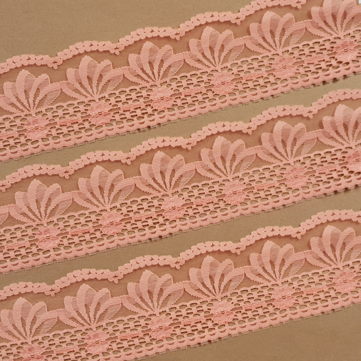Lace Trim Pack - 7528 - Coral - 5 Meter Pack