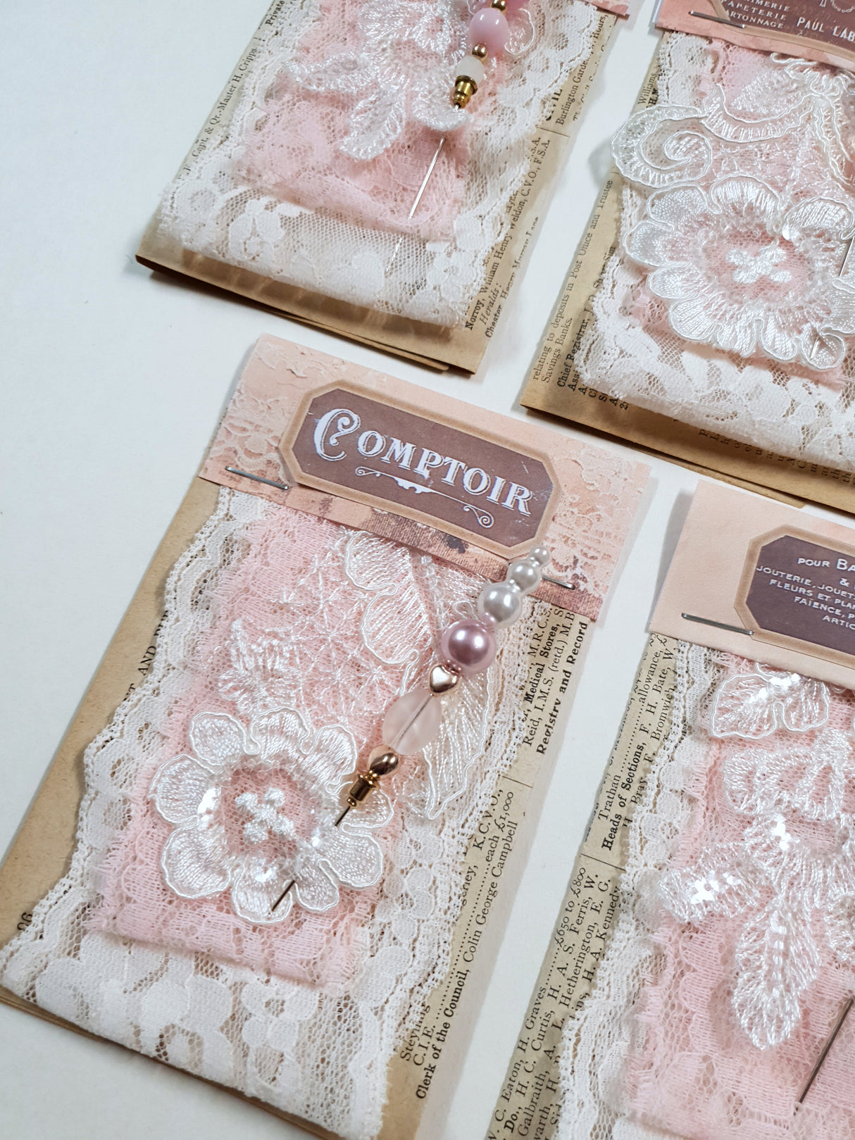 Lace Sampler With Fancy Pin - 8010