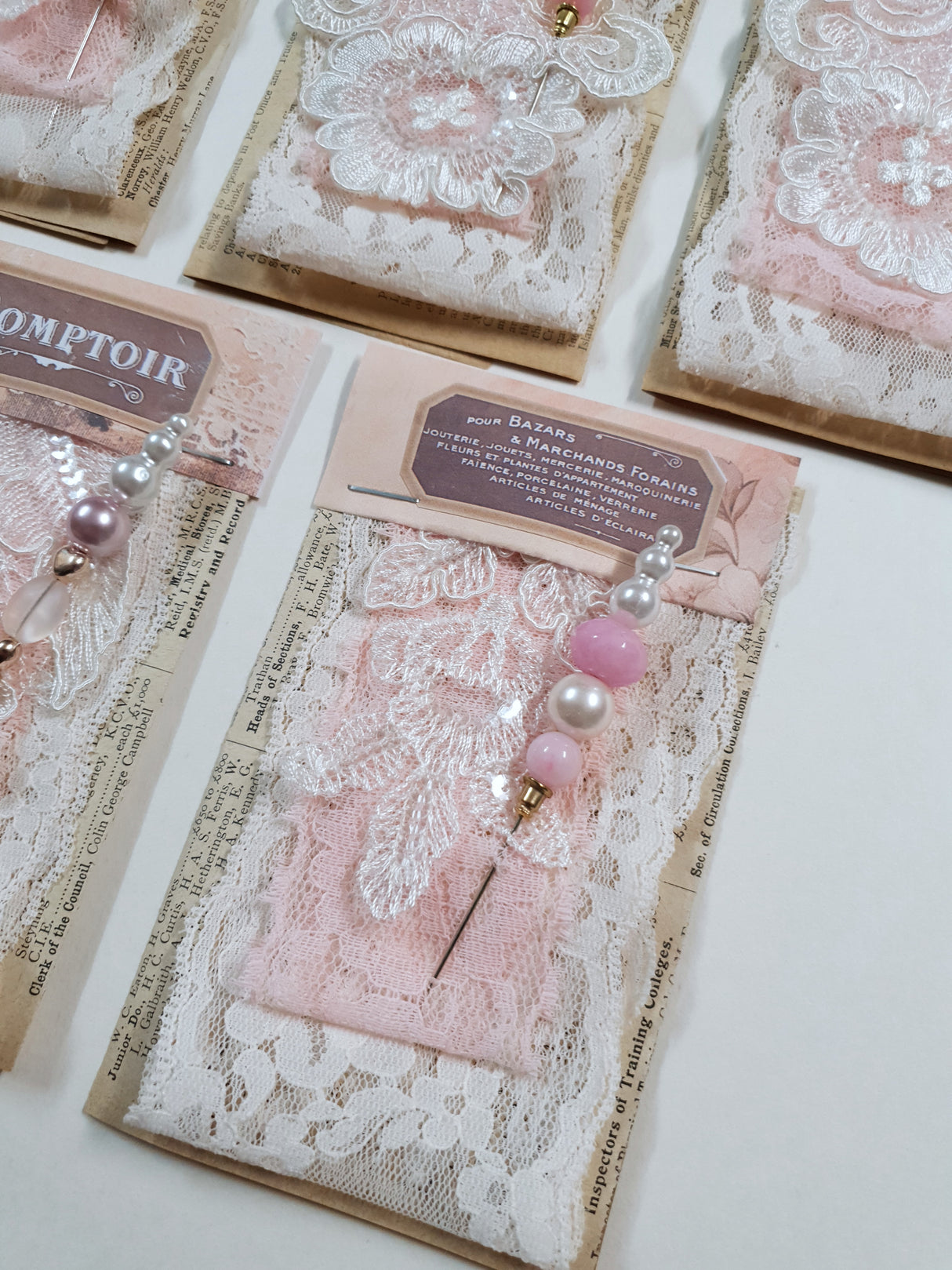 Lace Sampler With Fancy Pin - 8010