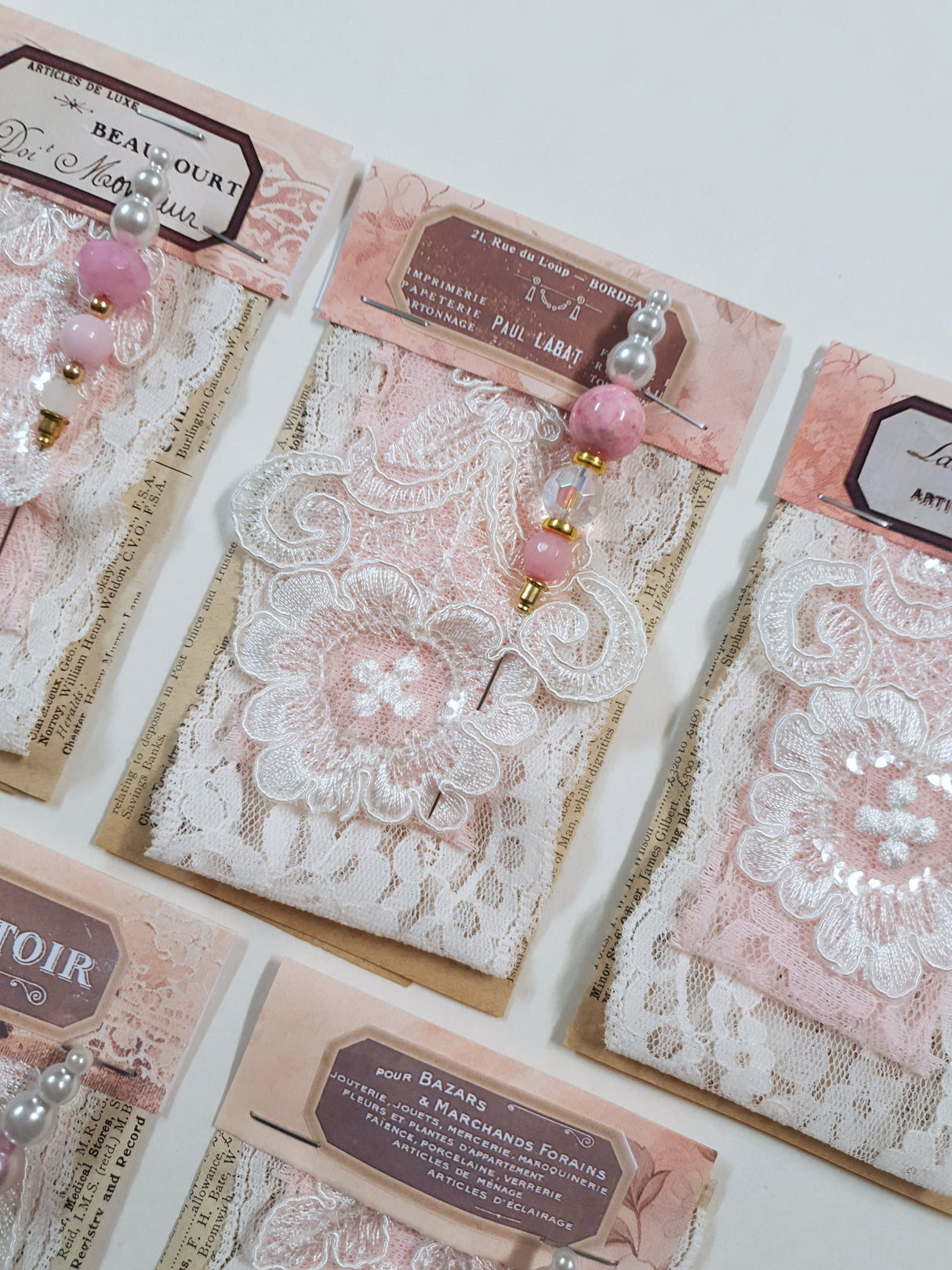 Lace Sampler With Fancy Pin - 8010