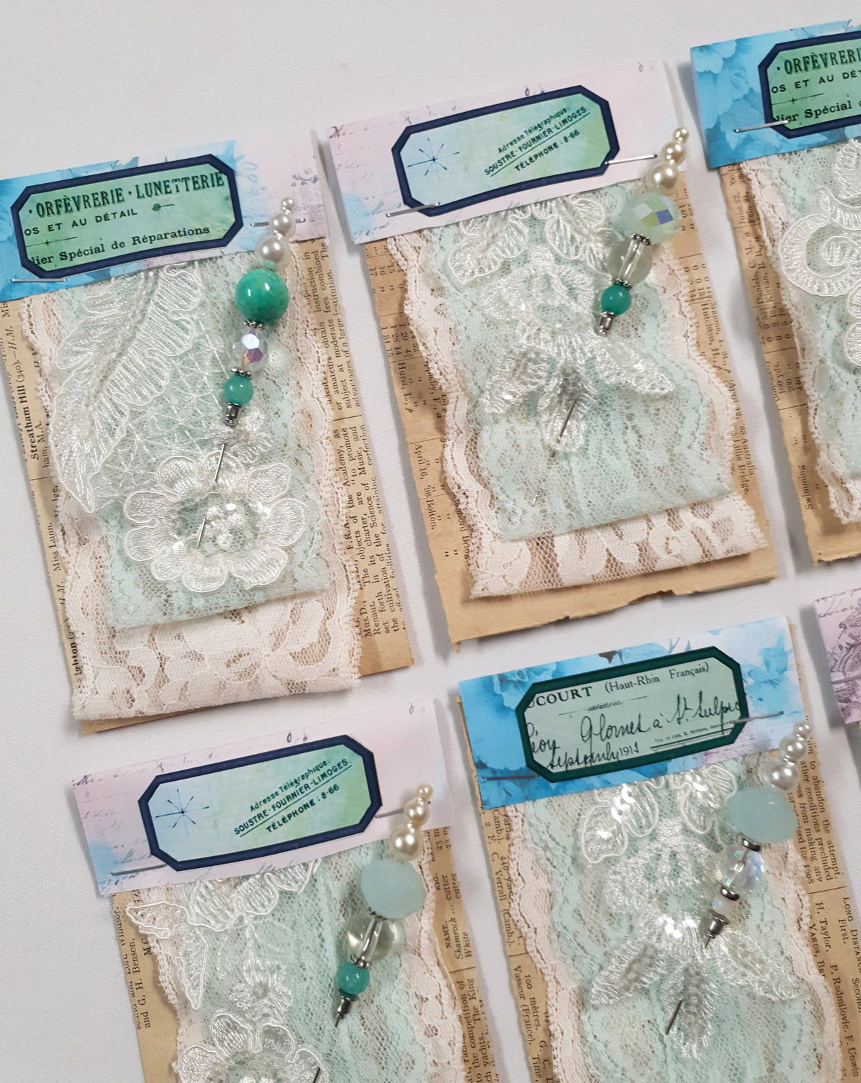Lace Sampler With Fancy Pin - 8011