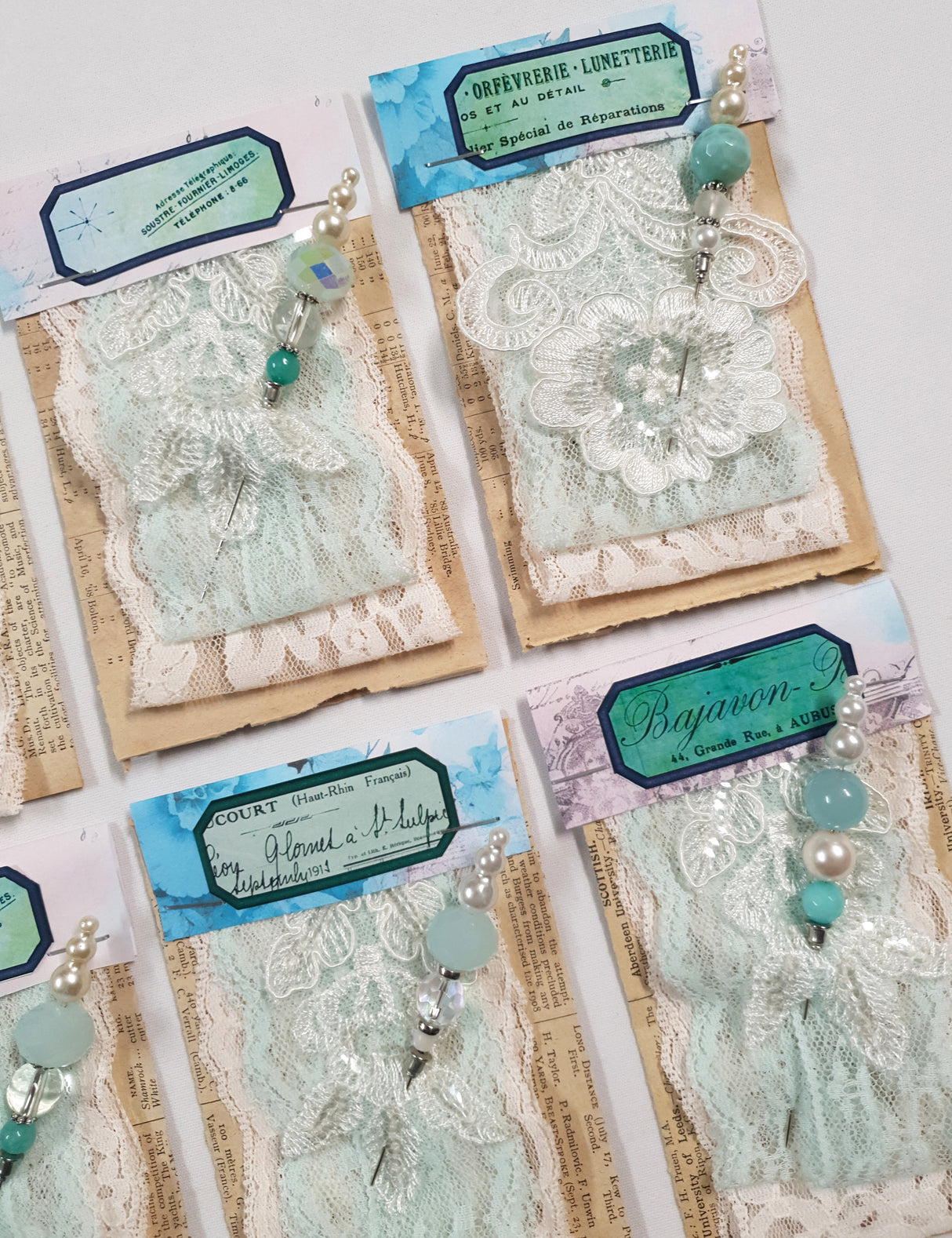 Lace Sampler With Fancy Pin - 8011