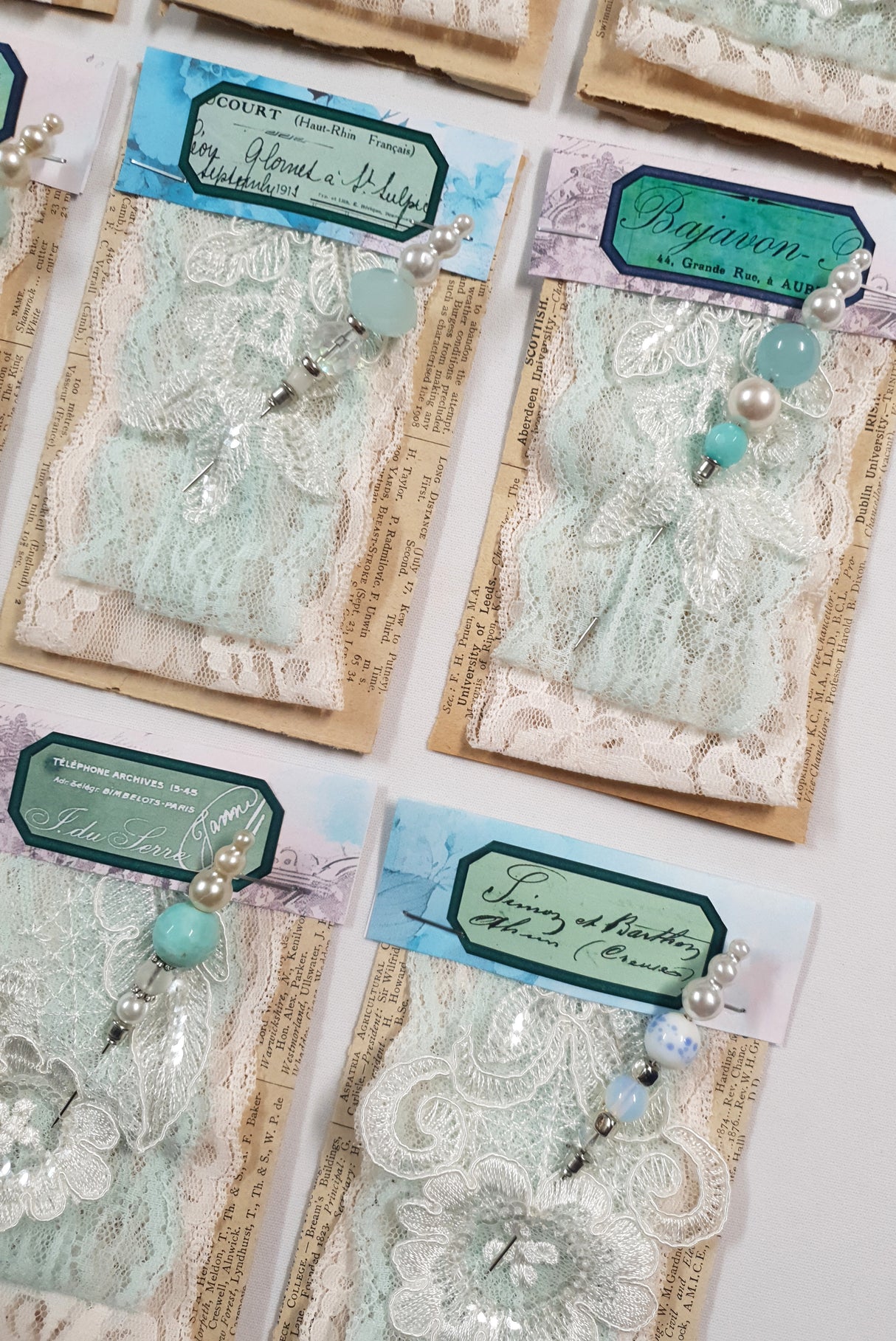 Lace Sampler With Fancy Pin - 8011