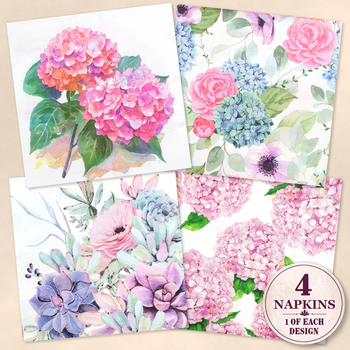 Decoupage Napkins - Set of 4 - 5055
