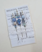 Handmade beaded stick pins - set of 3 - 8016