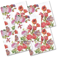 Decoupage Napkin - (DN-8017) - Flowers - Set of 5