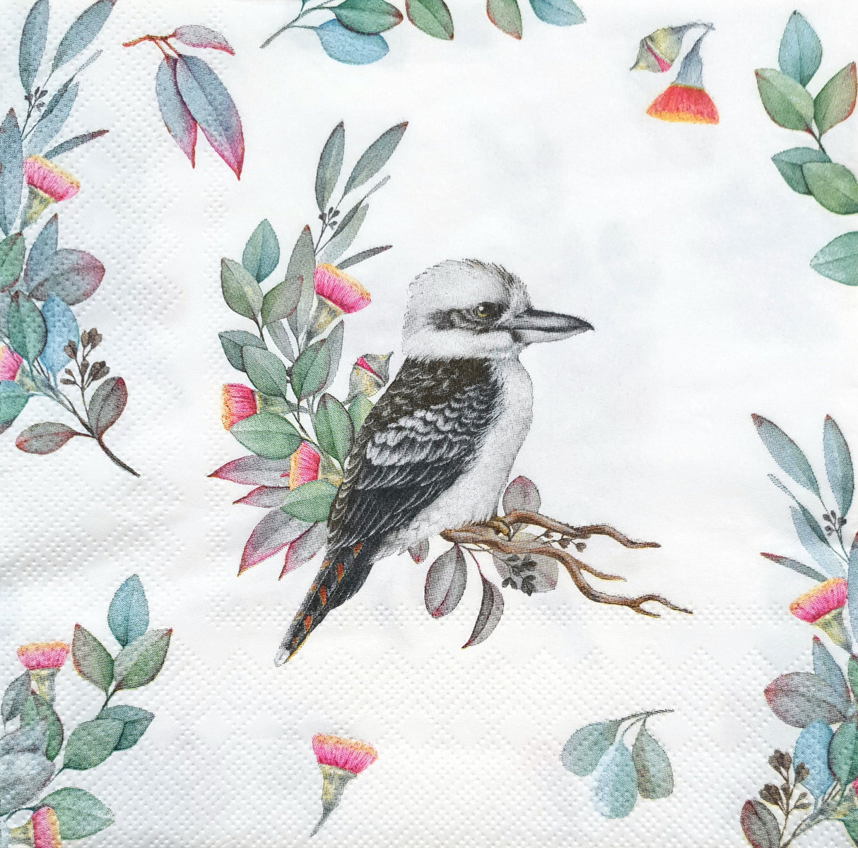 Decoupage Napkin - Kookaburra - (DN-8022) - Set of 5