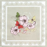 Decoupage Napkin - (DN-8022) - Flowers & Butterflies - Set of 5