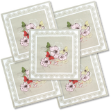Decoupage Napkin - (DN-8022) - Flowers & Butterflies - Set of 5