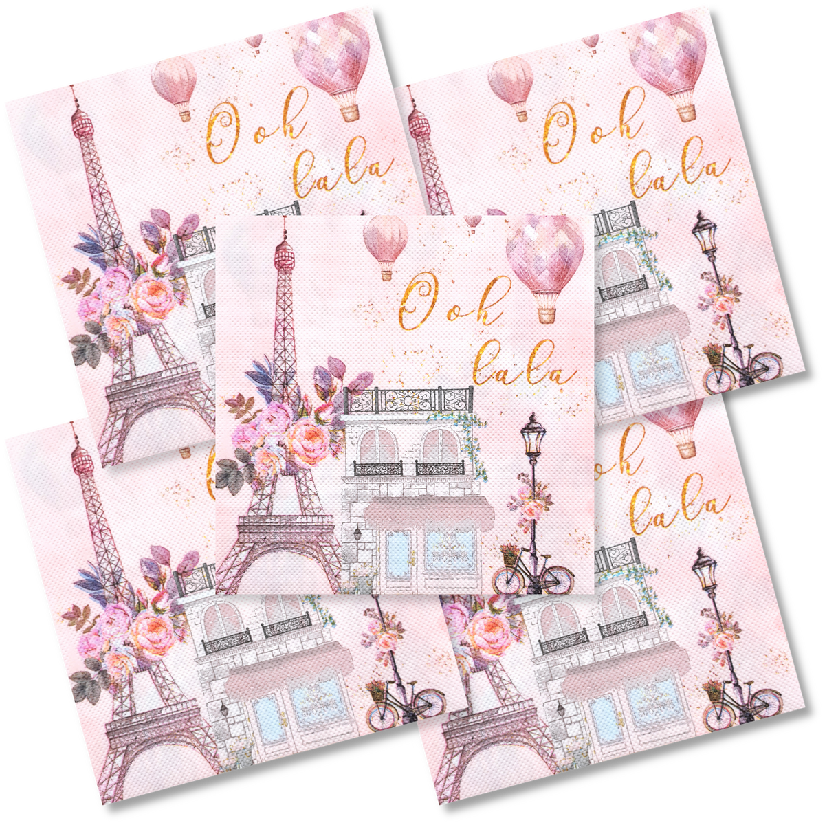 Decoupage Napkin - (DN-8035) - Ooh la la - Set of 5