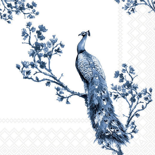 Decoupage Napkin - (DN-8036) -  Royal Peacock