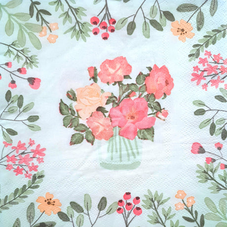 Decoupage Napkin - (DN-8036) - Flowers - Set of 5
