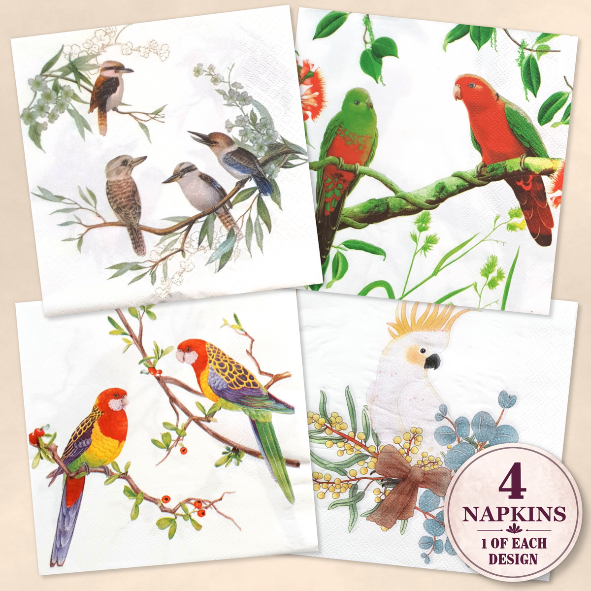 Decoupage Napkins - Set of 4 - 5063