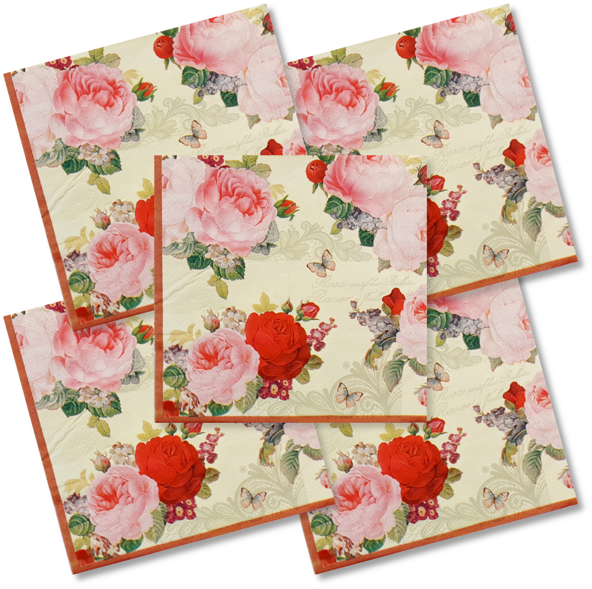 Decoupage Napkin - (DN-8062) - Flowerful - Set of 5