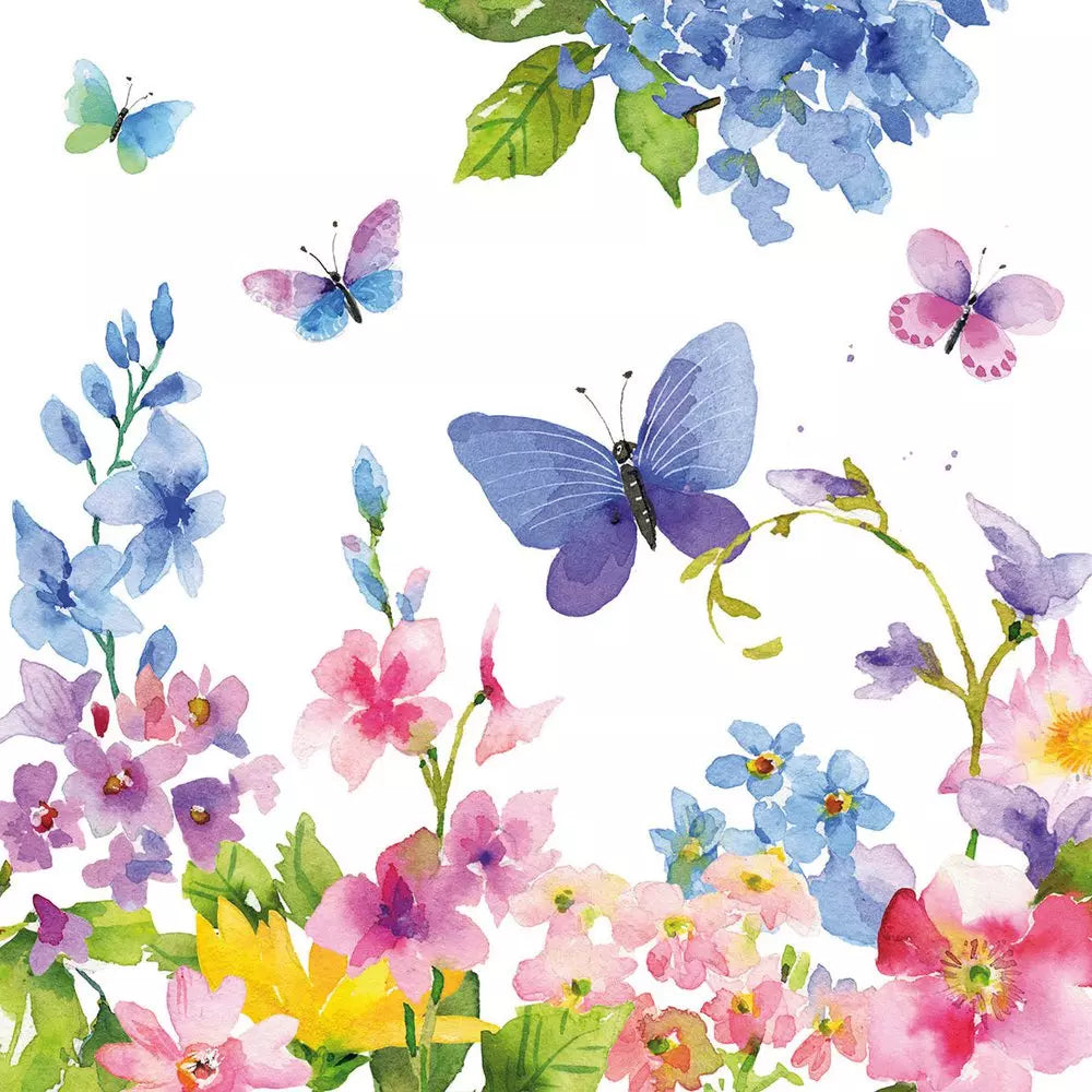 Decoupage Napkin - (DN-8066) - Blue Spring - Set of 5