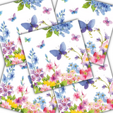 Decoupage Napkin - (DN-8066) - Blue Spring - Set of 5