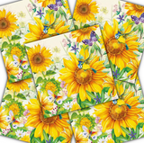 Decoupage Napkin - (DN-8072) - Wild Sunflowers - Set of 5