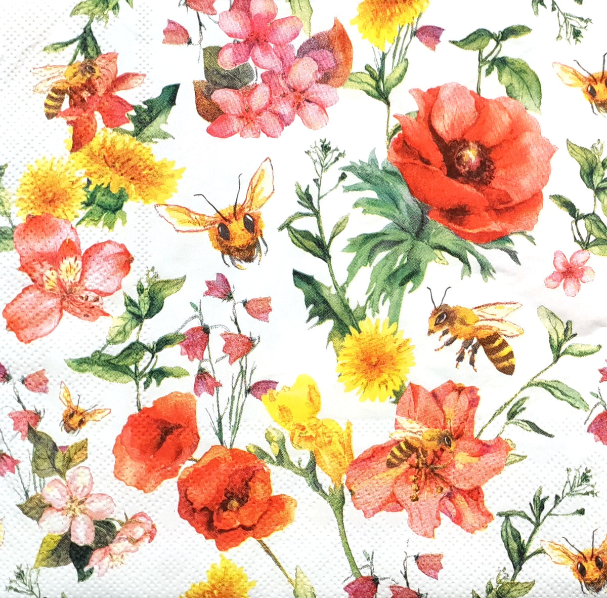 Decoupage Napkin - (DN-8075) - Busy Bees