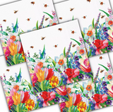 Decoupage Napkin - (DN-8077) - Meadow with Bees - Set of 5