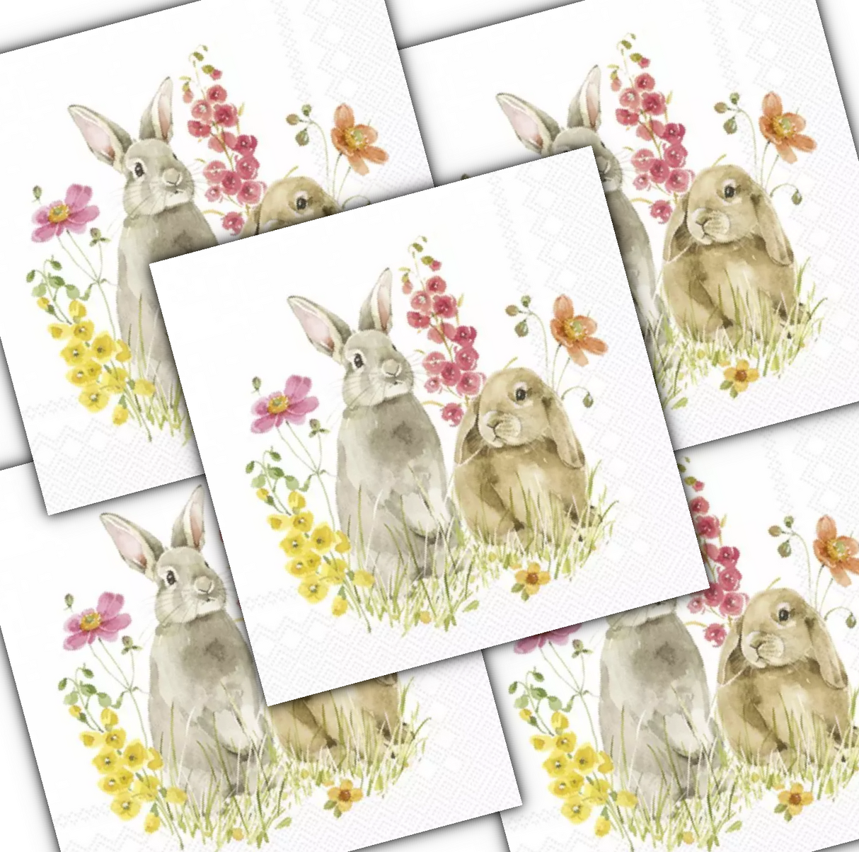 Decoupage Napkin - (DN-8088) - Hop on Spring - Set of 5