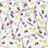 Decoupage Napkin - (DN-8099) - Summer Bees - Set of 5