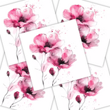 Decoupage Napkin - (DN-8104) - Fiori Delicati - Pink - Set of 5