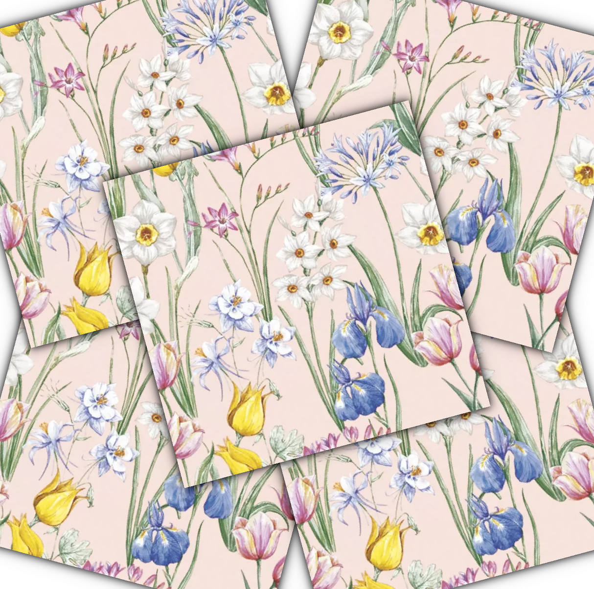 Decoupage Napkin - (DN-8112) - Spring Flowers Meadow - Set of 5