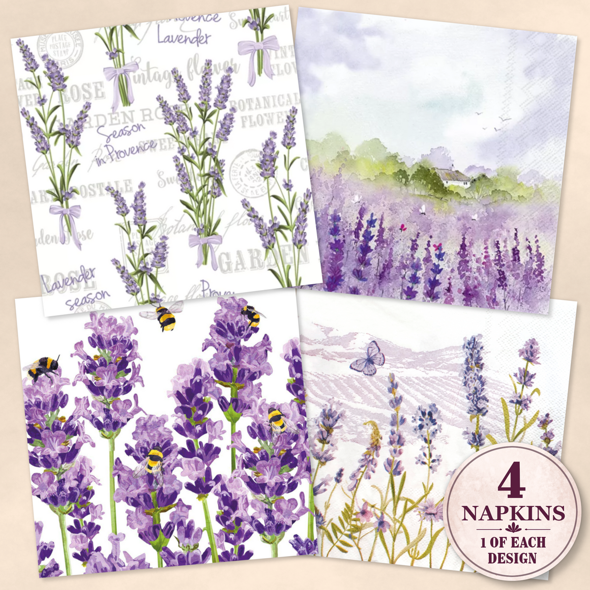 Decoupage Napkins - Set of 4 - 5065