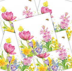 Decoupage Napkin - (DN-8131) - Butterfly & Bee - Set of 5