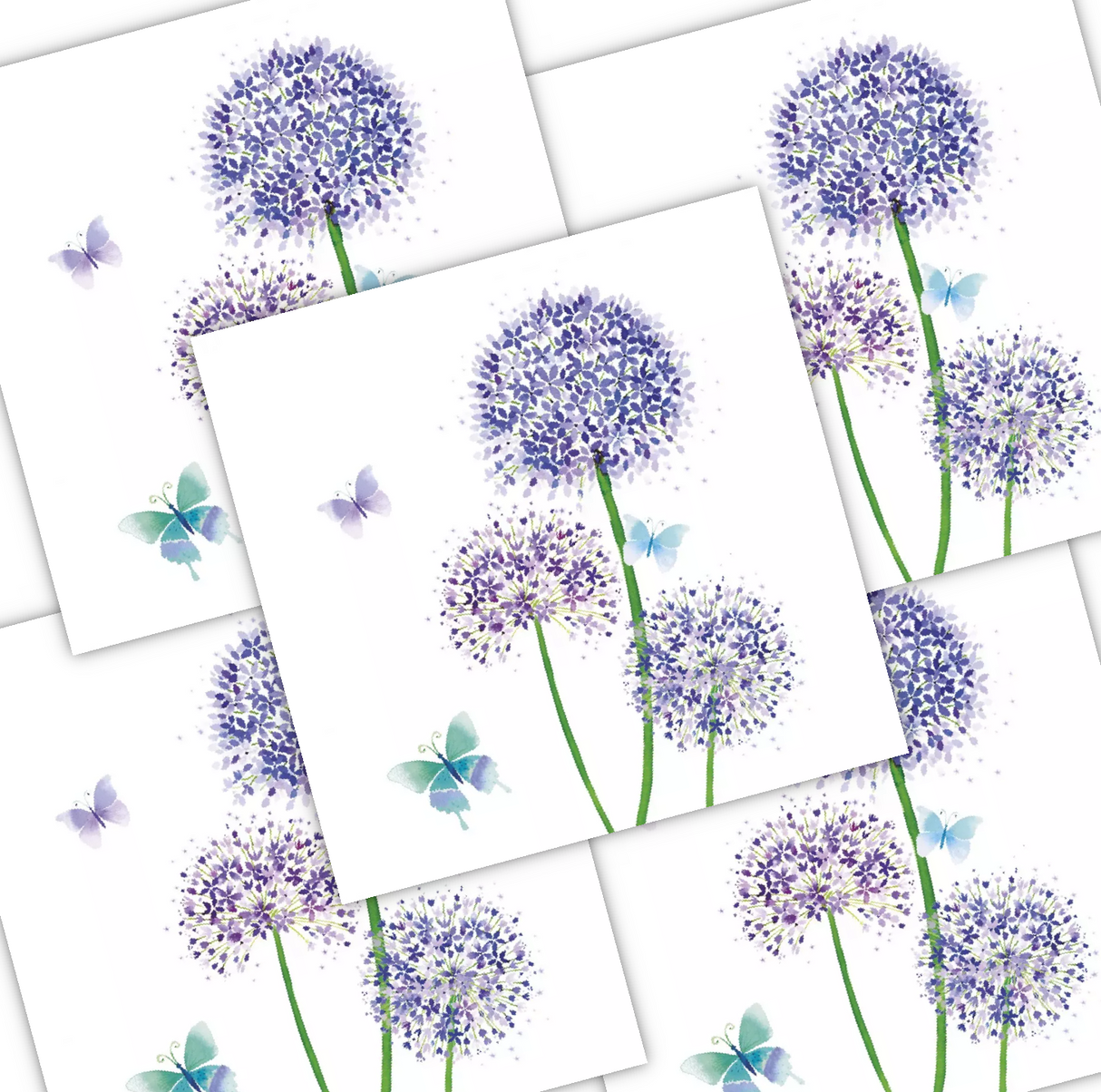 Decoupage Napkin - (DN-8136) - Allium - Set of 5