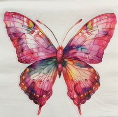 Decoupage Napkin - (DN-8146) - Big Pink Butterfly