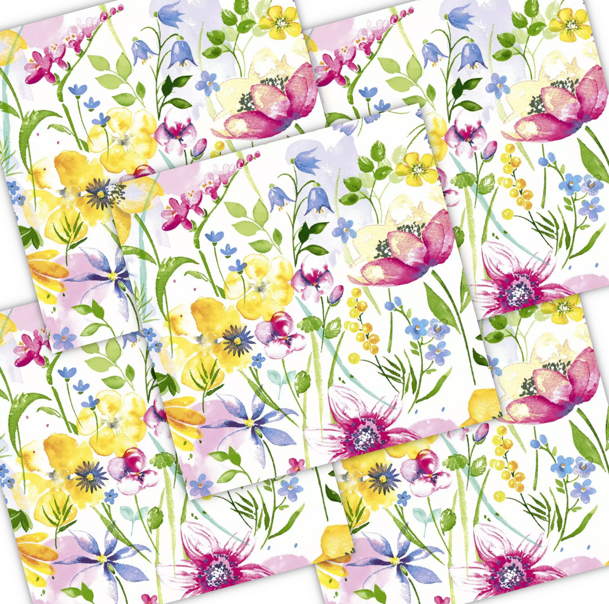 Decoupage Napkin - (DN-8153) - Flower Meadow - Set of 5