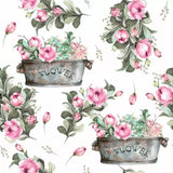 Decoupage Napkin - (DN-8158) - Peony Flower Boxes - Set of 5